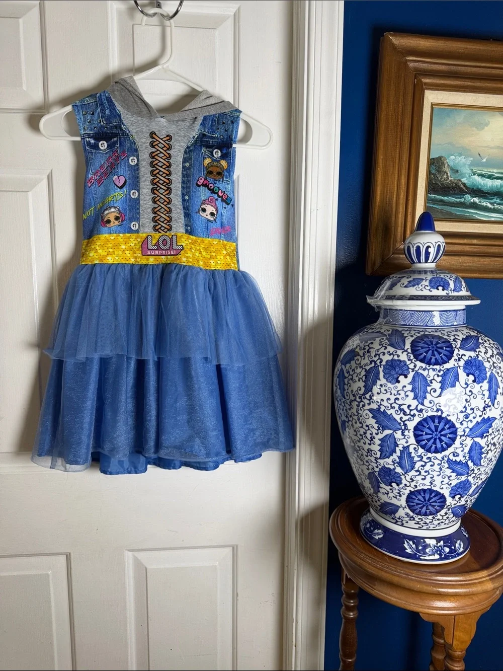 L.O.L. Surprise! Blue and Yellow Tulle Character Dress Size 7-8